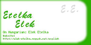 etelka elek business card